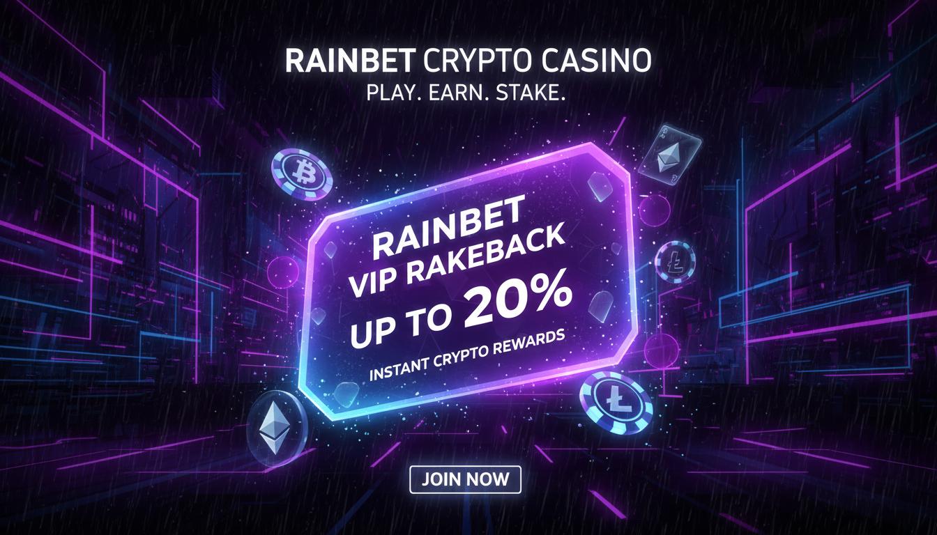 Rainbet VIP Rakeback Bonus up to 20%